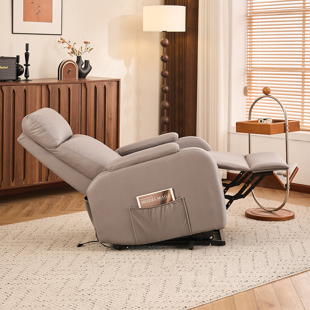 leather recliner elderly sleep chair