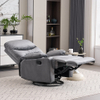 Modern Velvet Fabric Relax Armchair Manual Swivel Glider Nursing Chair with Cup Holder