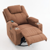 Modern Fabric Electric Power Chair Swivel Glider Rocking Reclining with Massage And Heating Function
