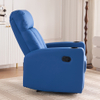 Blue Faux Leather Home Theater Recliner Sofa Watch Tv Recliner with Cup Holder
