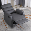 Dark Grey Leather Living Room Bedroom Relax Armchair Manual Adjustable Recliner Chair