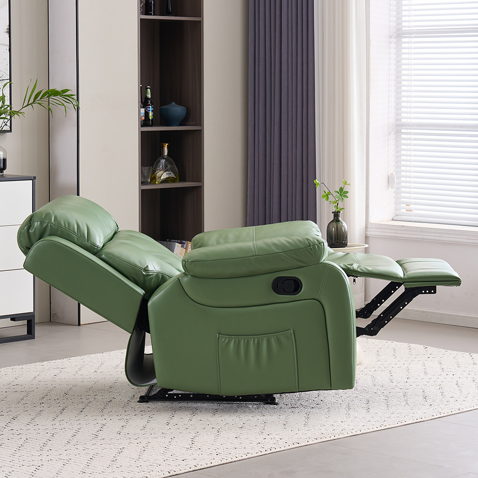  Oversized Luxury Air Leather Manual Reclining Recliner Chair for Lving Room And Bedroom