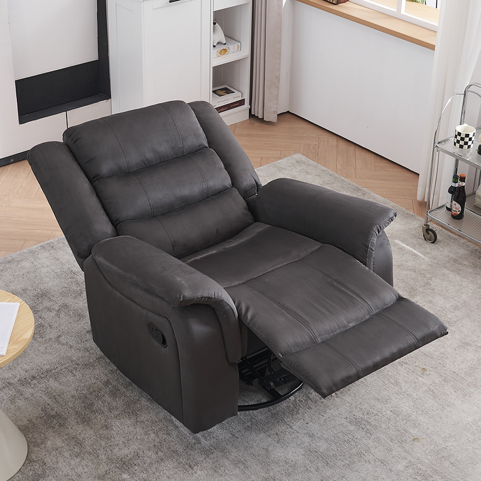 Hot Sale Oversized Manual Swivel Glider Rocker Recliner Chair with Reclining