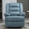 Modern Air Leather Blue Recliner Manual Adjustable Recliner Chair