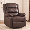 Modern Leather Brown Living Room Furniture Manual Recliner Chair