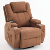 Modern Fabric Electric Power Chair Swivel Glider Rocking Reclining with Massage And Heating Function