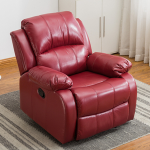 Luxury Air Leather Living Room Furniture Single Seater Manual Reclining Chair