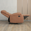 Brown Fabric Single Sofa Manual Reclining Chair for Living Room