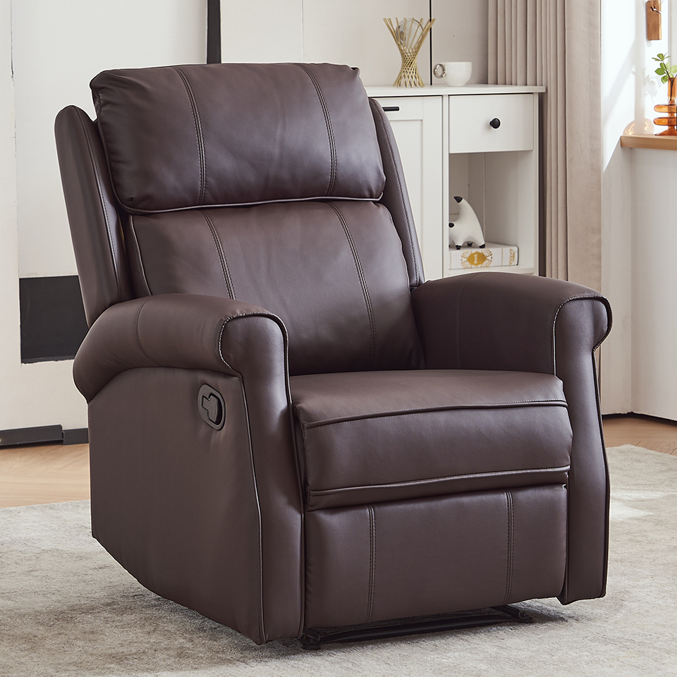European Style Single Seater Sofa Living Room Relax Armchair Manual Recliner Chair