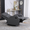 Dark Grey Leather Living Room Bedroom Relax Armchair Manual Adjustable Recliner Chair