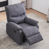 Dark Grey Fabric Living Room Furniture Manual Adjustable Recliner Chair Sofa 