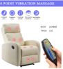 living room furniture single reclining 8 point massage manual relax recliner chair