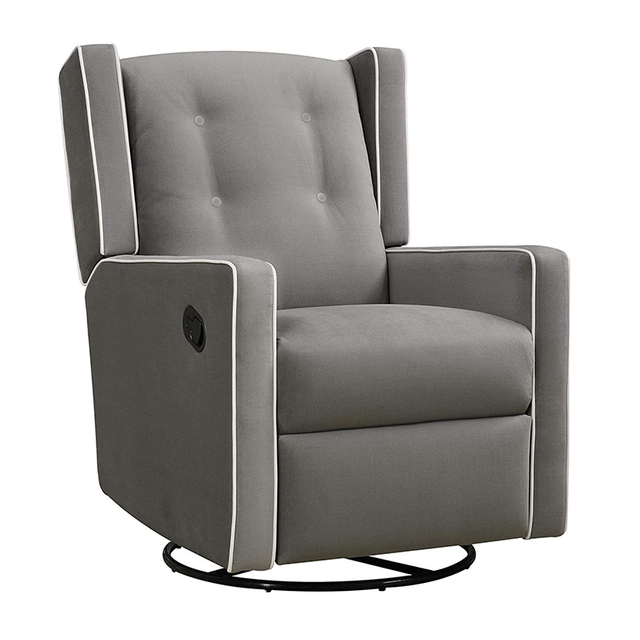 Modern Fabric Home Furniture Manual Swivel Glider Recliner Chair
