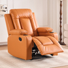 Luxury Leather Home Theater Watch Tv Reclining Chair Manual Control Recliner with Cup Holder