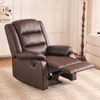 Modern Leather Brown Living Room Furniture Manual Recliner Chair