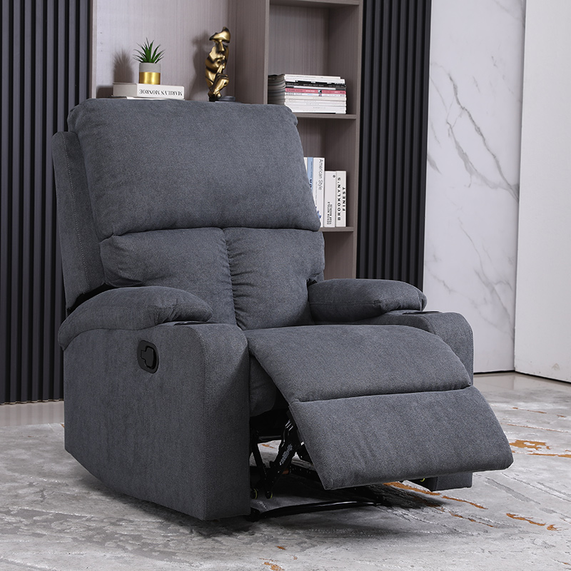 Home Theater Single Sofa Manual Reclining Chair with Cup Holder