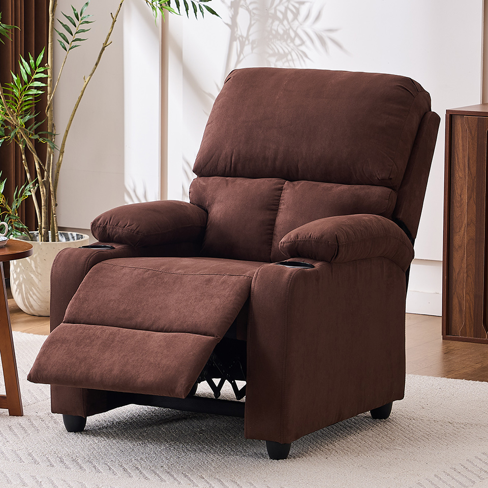 Modern Fabric Microfiber Living Room Watch Tv Chair Manual Recliner Chair