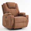 Modern Fabric Electric Power Chair Swivel Glider Rocking Reclining with Massage And Heating Function