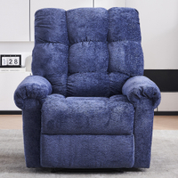 Modern Chenille Fabric Sofa Manual Recliner Chair Adjustable Relax Armchair