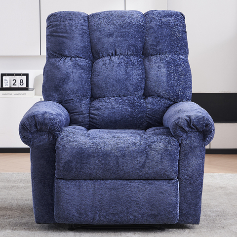 Modern Chenille Fabric Sofa Manual Recliner Chair Adjustable Relax Armchair