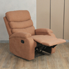 Brown Fabric Single Sofa Manual Reclining Chair for Living Room