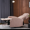 Beige Fabric Single Seater Multifunctional Manual Adjustable Recliner Chair