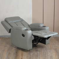 Manual 8 Point Vibration Massage Chair Living Room Sofa Recliner with Cup Holder