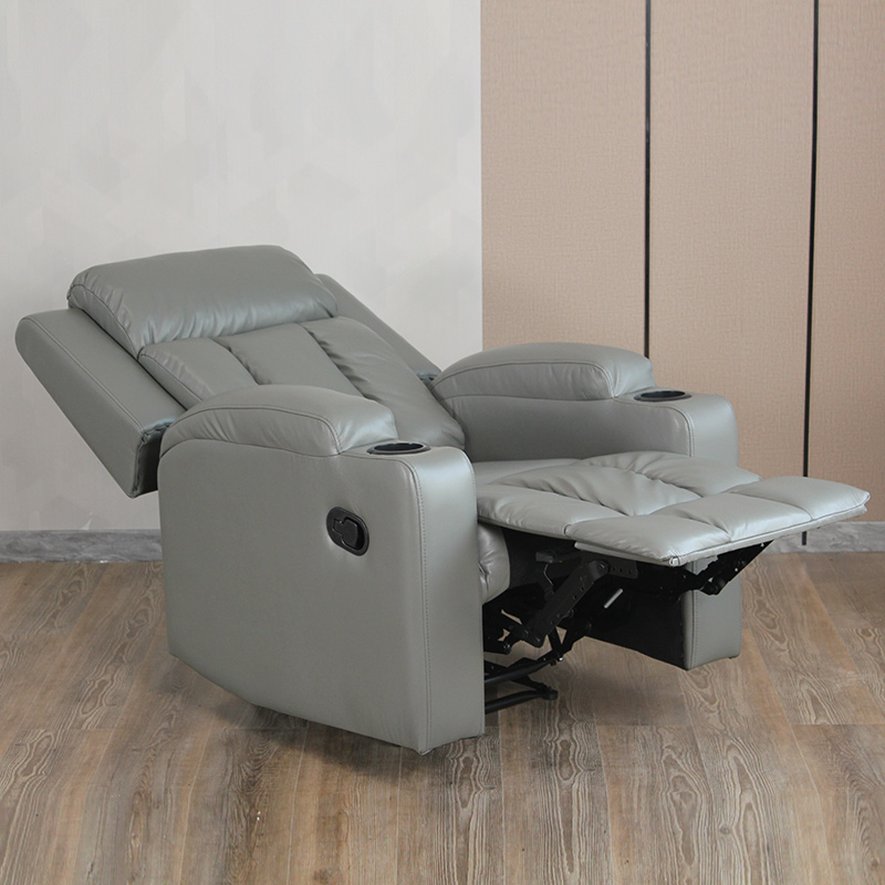 Manual 8 Point Vibration Massage Chair Living Room Sofa Recliner with Cup Holder