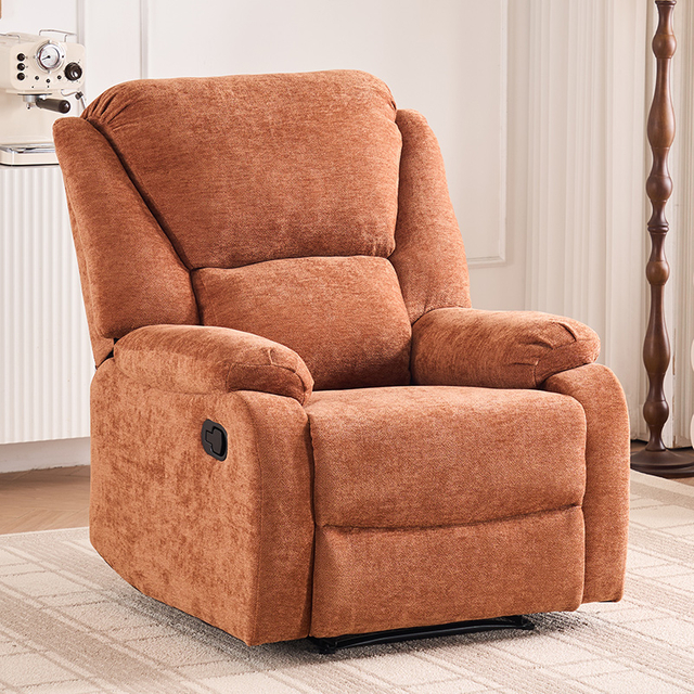 Modern Fabric Living Room Manual Recliner Chair With Reclining Function 
