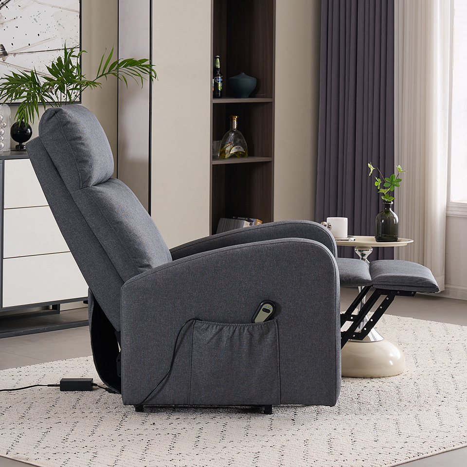 Modern Fabric Elderly Relax Power Lift Recliner Chair with Single Motor
