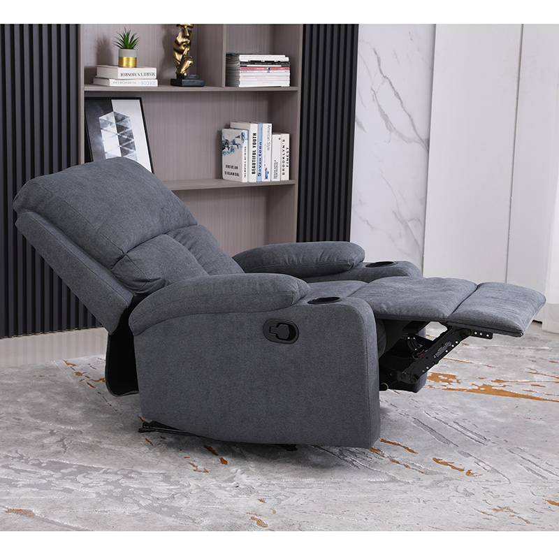 Home Theater Single Sofa Manual Reclining Chair with Cup Holder