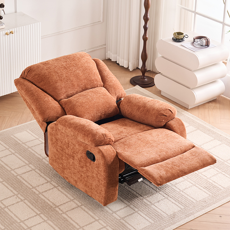 Modern Fabric Living Room Manual Recliner Chair With Reclining Function 