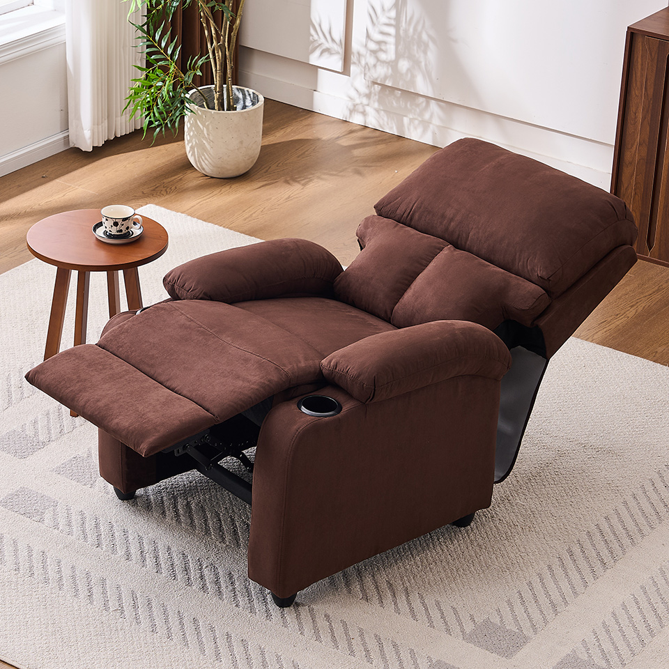 Modern Fabric Microfiber Living Room Watch Tv Chair Manual Recliner Chair