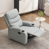 Home Theater Watch Tv Reclining Chair Manual Fabric Recliner with Cup Holder