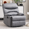 Modern Velvet Fabric Relax Armchair Manual Swivel Glider Nursing Chair with Cup Holder