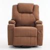 Modern Fabric Electric Power Chair Swivel Glider Rocking Reclining with Massage And Heating Function