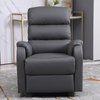 Dark Grey Leather Living Room Bedroom Relax Armchair Manual Adjustable Recliner Chair
