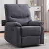 Dark Grey Fabric Living Room Furniture Manual Adjustable Recliner Chair Sofa 