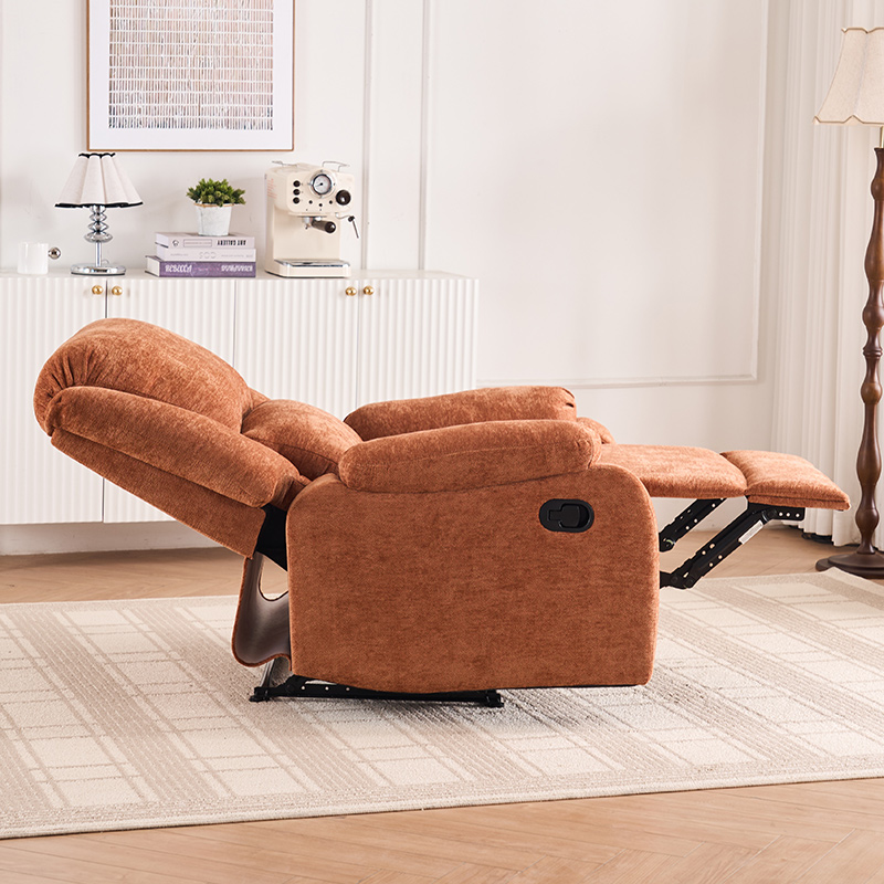 Modern Fabric Living Room Manual Recliner Chair With Reclining Function 