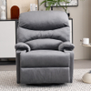 Modern Velvet Fabric Relax Armchair Manual Swivel Glider Nursing Chair with Cup Holder
