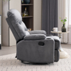Modern Velvet Fabric Relax Armchair Manual Swivel Glider Nursing Chair with Cup Holder