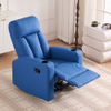 Blue Faux Leather Home Theater Recliner Sofa Watch Tv Recliner with Cup Holder