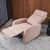 Beige Fabric Single Seater Multifunctional Manual Adjustable Recliner Chair