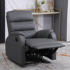 Dark Grey Leather Living Room Bedroom Relax Armchair Manual Adjustable Recliner Chair